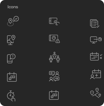 Makeshift interface icon system